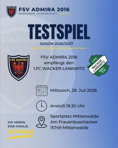 Nächstes Testspiel! 💙🤍💛