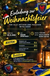 🎄Einladung zur Weihnachtsfeier des FSV Admira 2016! 🎄